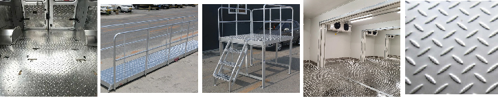 1050 Aluminum checkered plate application